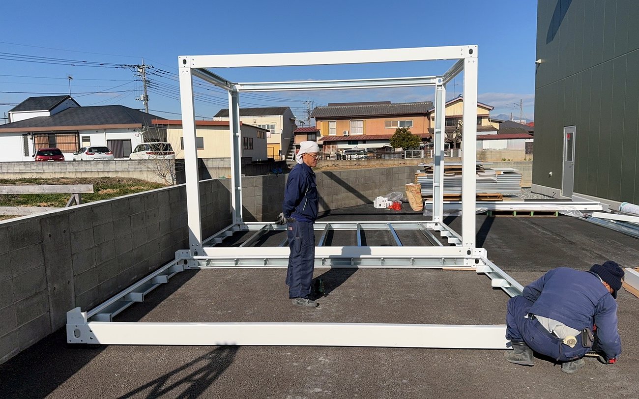 職人による実際の施工の様子