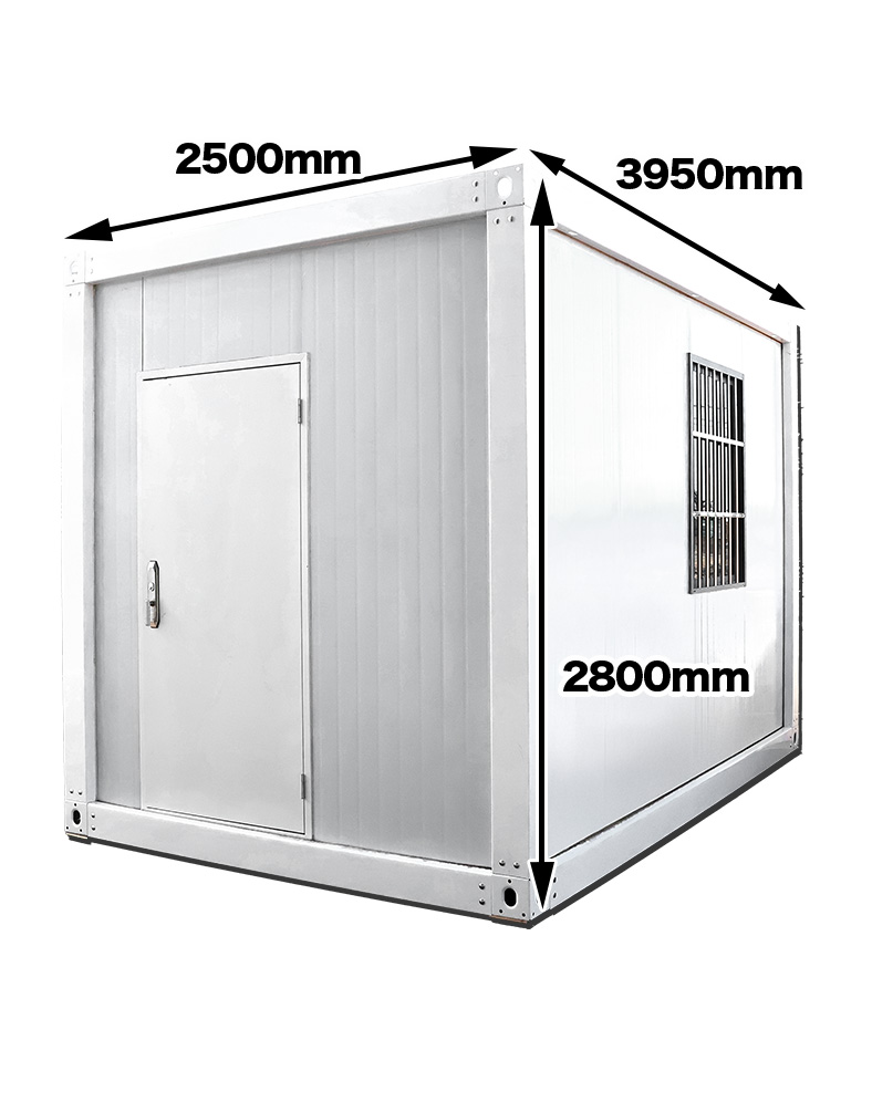 クミタテBOX 寸法図(外寸 間口2500×奥行3950×高さ2800mm)